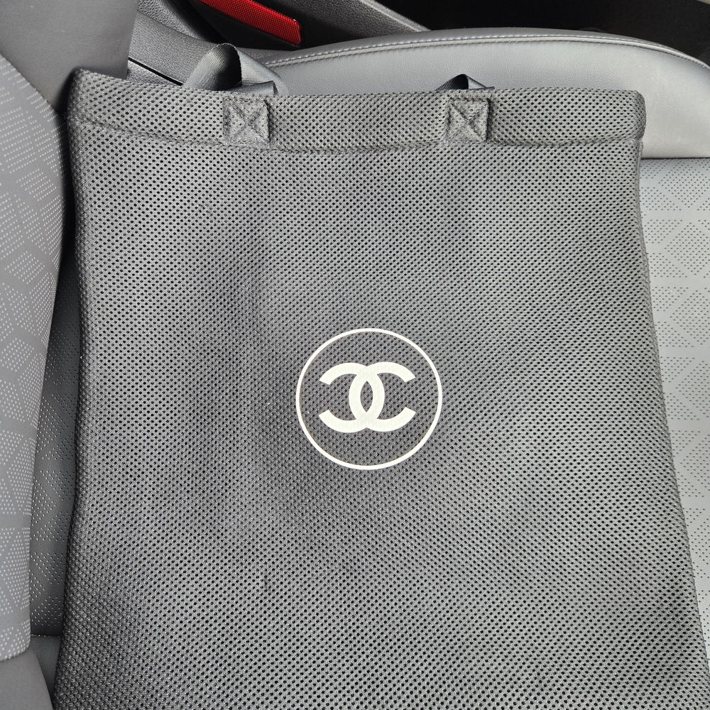 CHANEL Black Mesh Tote Bag